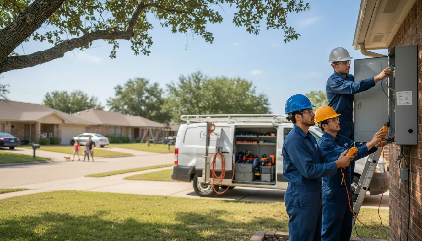 Certified electrician providing emergency electrical services in Booker, TX
